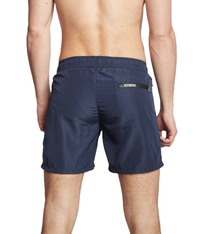 Iceberg Costume Bermuda Uomo ICE2MBM01 Navy Blue Stampa Logo
