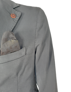 Alessandro Gilles Giacca Uomo in Canvas Stretch Grigio Piombo