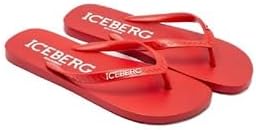 Iceberg Infradito Unisex Vertical Logo — Flip Flops Rosso