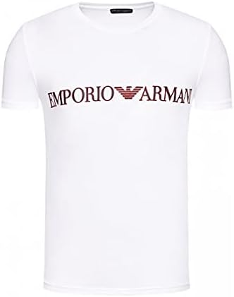 Emporio Armani T-Shirt Uomo 111035 Megalogo Stretch Cotton Bianco