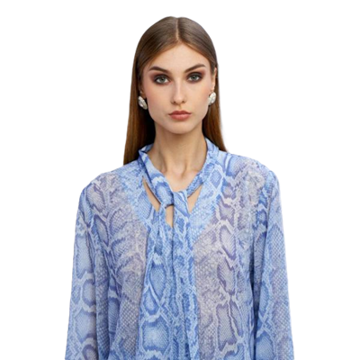 NOSECRETS Camicia Pitone Azzurro – 251NS179