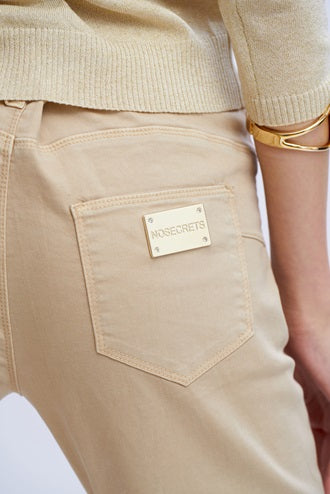 NOSECRETS JEANS DONNA drill rombi diamanti 251NS065-nocciola_diamanti