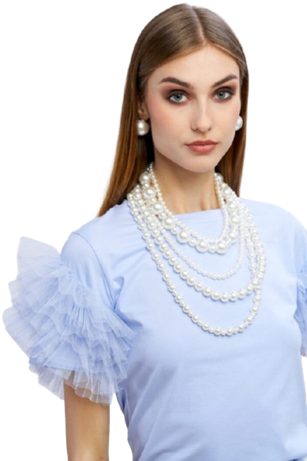 Nosecrets T-Shirt Donna Maniche Tulle 251NS185 Anice