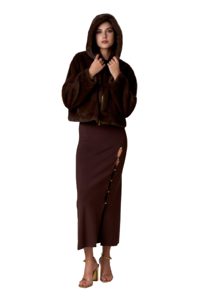 Nosecrets Milano Cappa Simil Pelliccia Diamond 253NS001-Cioccolato