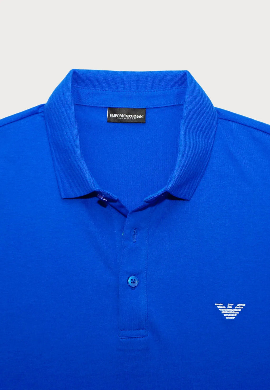 Emporio Armani Polo Manica Corta Logo Ricamato Uomo Royal Blu