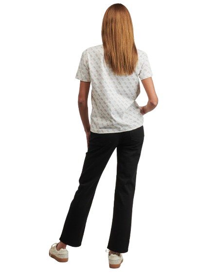 GUESS 4G Rhombus Studs Women's T Shirt in Beige