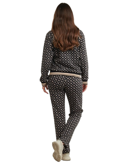 Guess Jogging Logo NEW AGGIE LONG - Pantaloni Neri con Pattern