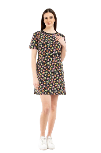 MOSCHINO Abito Donna Cuori Multicolor A1916 2112 Fantasia Heart Nero
