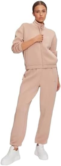 Guess Felpa Donna Cecilia Scuba Zip Marfa Light Cipria