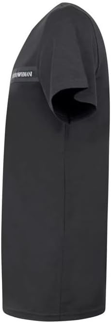 Emporio Armani T-Shirt Uomo Crew Neck Logo Tape, Nero