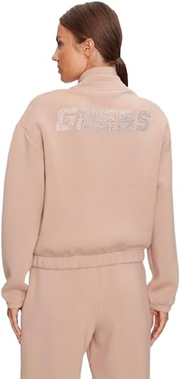 Guess Felpa Donna Cecilia Scuba Zip Marfa Light Cipria