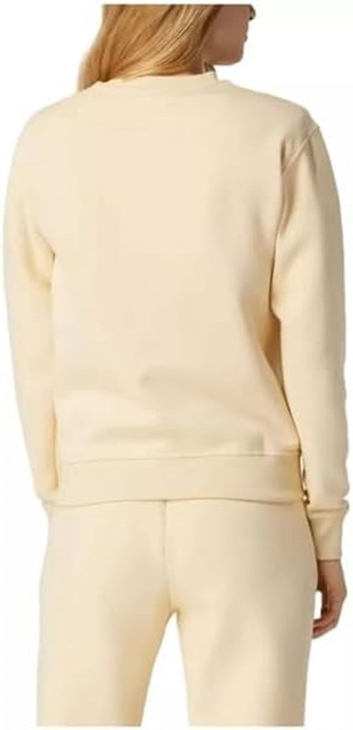 GUESS Felpa Donna con Logo a Rilievo, Creamy Gold