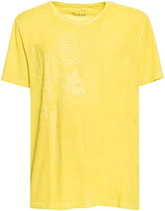 GUESS T-Shirt Uomo Fluo Effetto Vintage F72I09 Giallo Fluo