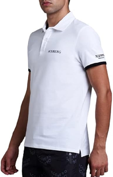 Iceberg Polo Uomo Logo Posteriore ICE1MPL01 Bianco