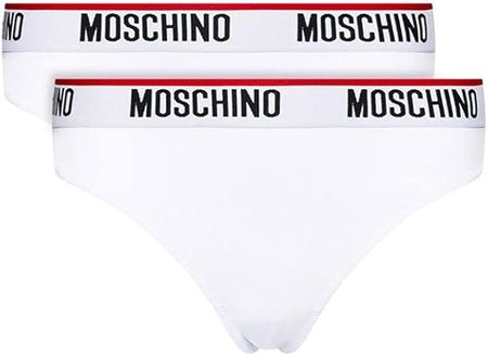Moschino Slip Donna Premium Quality Bipack 2 Pezzi A4745 Bianco