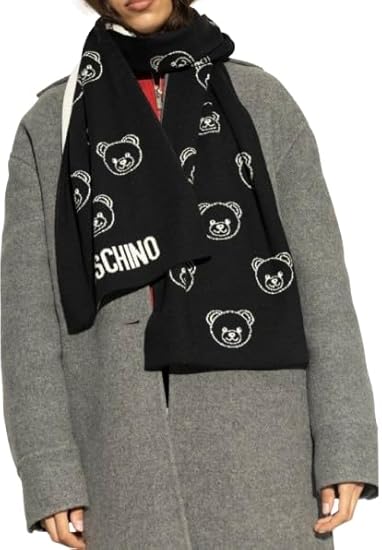 Moschino Sciarpa Teddy Bear - Nero