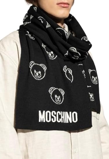 Moschino Sciarpa Teddy Bear - Nero