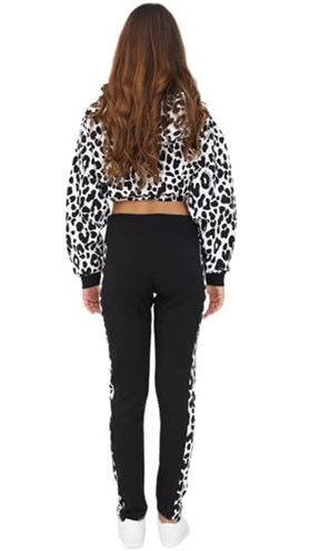 MOSCHINO Pantalone Felpa Nero Donna A4313 Dalmatian Fantasy