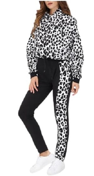 MOSCHINO Pantalone Felpa Nero Donna A4313 Dalmatian Fantasy