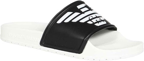 Emporio Armani Slider Uomo Logo Eagle – Black/White