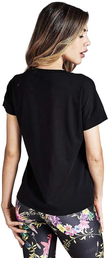 GUESS T-Shirt Donna Logo Gold Capsule – Nero