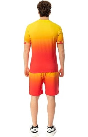 Moschino T-Shirt Uomo con Fasce Logate Giallo - Yellow Logo Bands