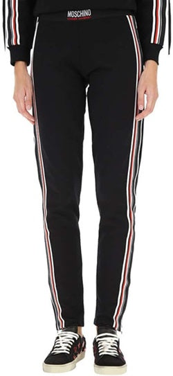 MOSCHINO Pantalone Felpa Donna 4309 Bande Laterali Multicolor