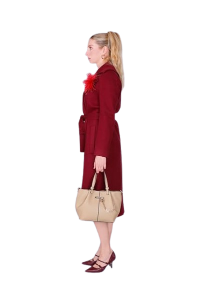 CAFèNOIR - Shopping Bag Effetto Pelle Grana Grossa Beige