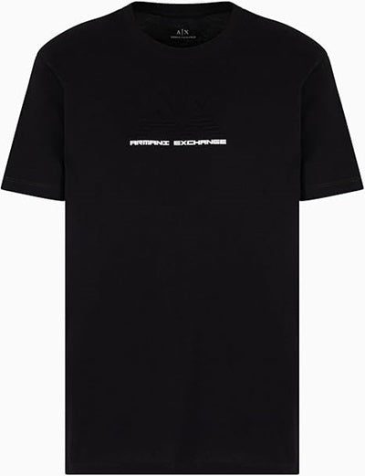Armani Exchange T-shirt Uomo - Sustainable, Embossed And HD Logo - Nero