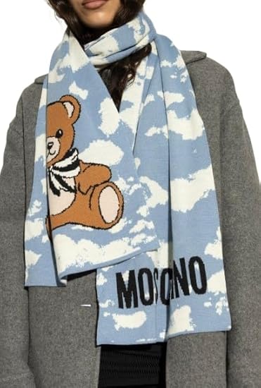 Moschino Sciarpa Teddy Bear - Nuvole Azzurre