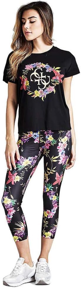 GUESS T-Shirt Donna Logo Gold Capsule – Nero