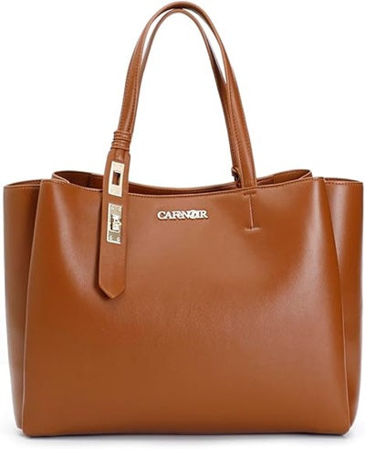 CAFèNOIR - Shopping Con Accessorio Chiusura Sul Manico, Da Donna, Colore Marrone