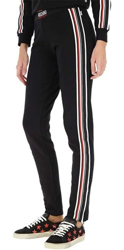 MOSCHINO Pantalone Felpa Donna 4309 Bande Laterali Multicolor
