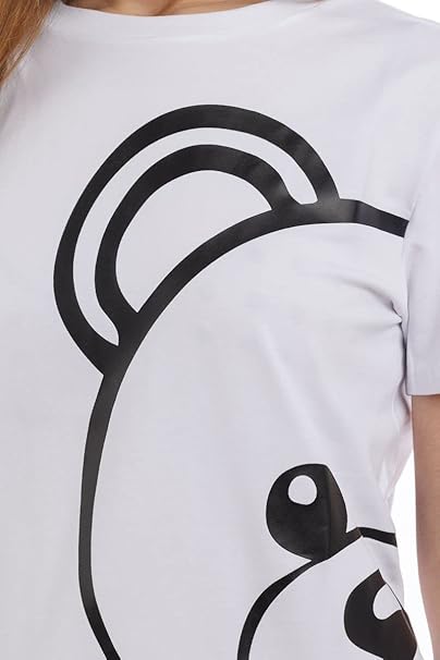 Moschino T Shirt Donna A1915 9008 Bianco con Stampa Orsetto Toy