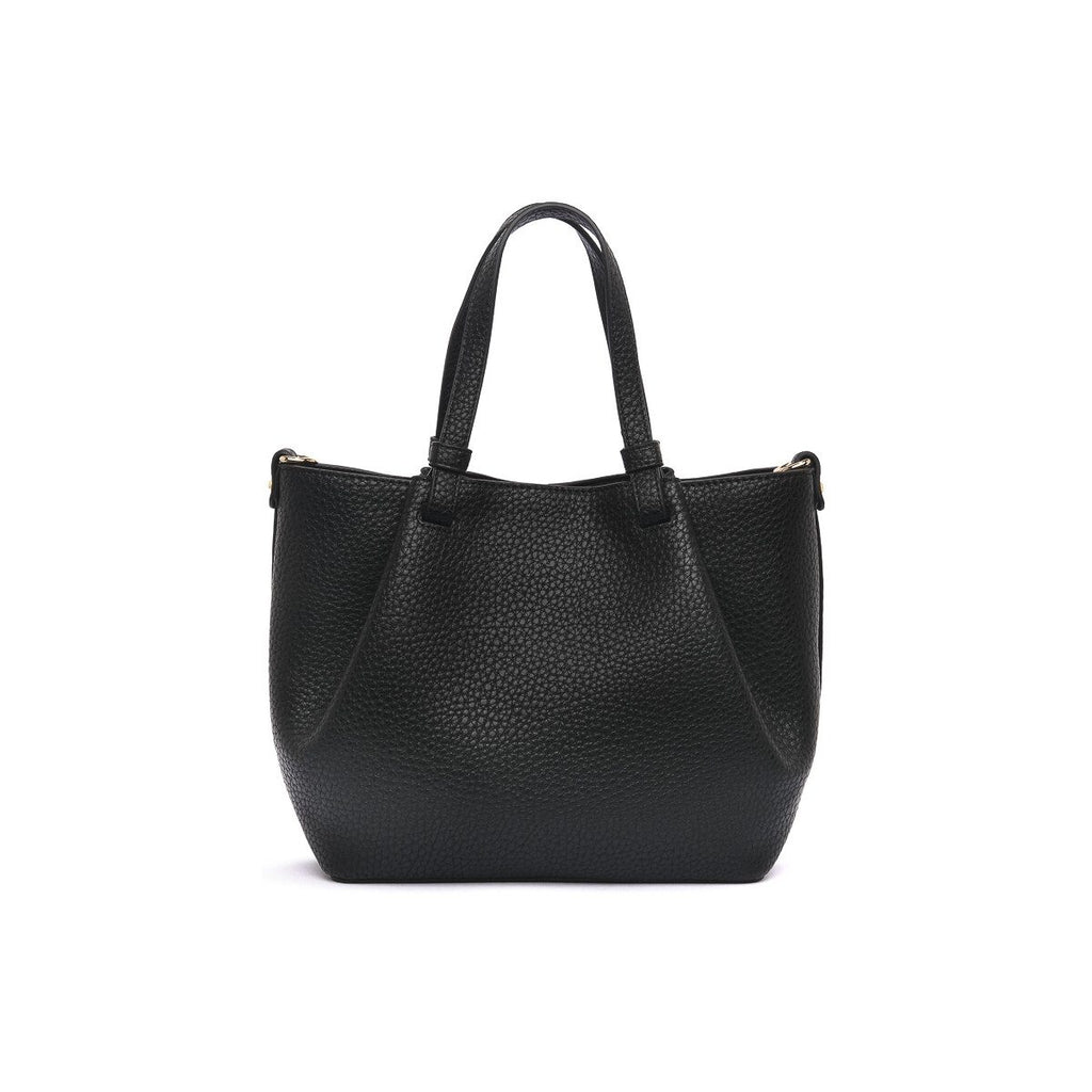 CAFèNOIR - Shopping Bag Effetto Pelle Grana Grossa Nero