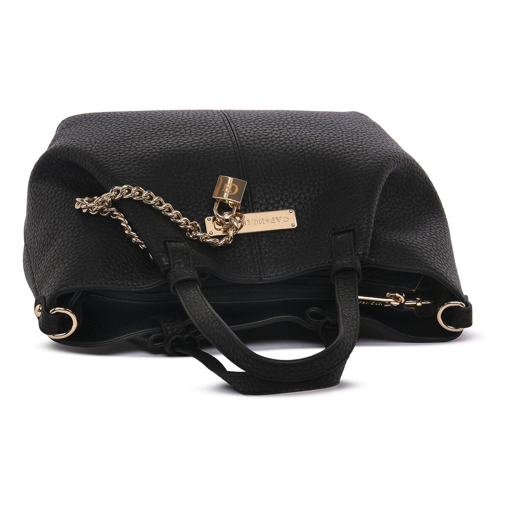 CAFèNOIR - Shopping Bag Effetto Pelle Grana Grossa Nero