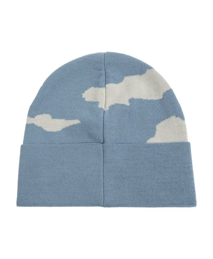 Moschino, Beanies, Size: One Size cap with Logo Patch Sky Blue