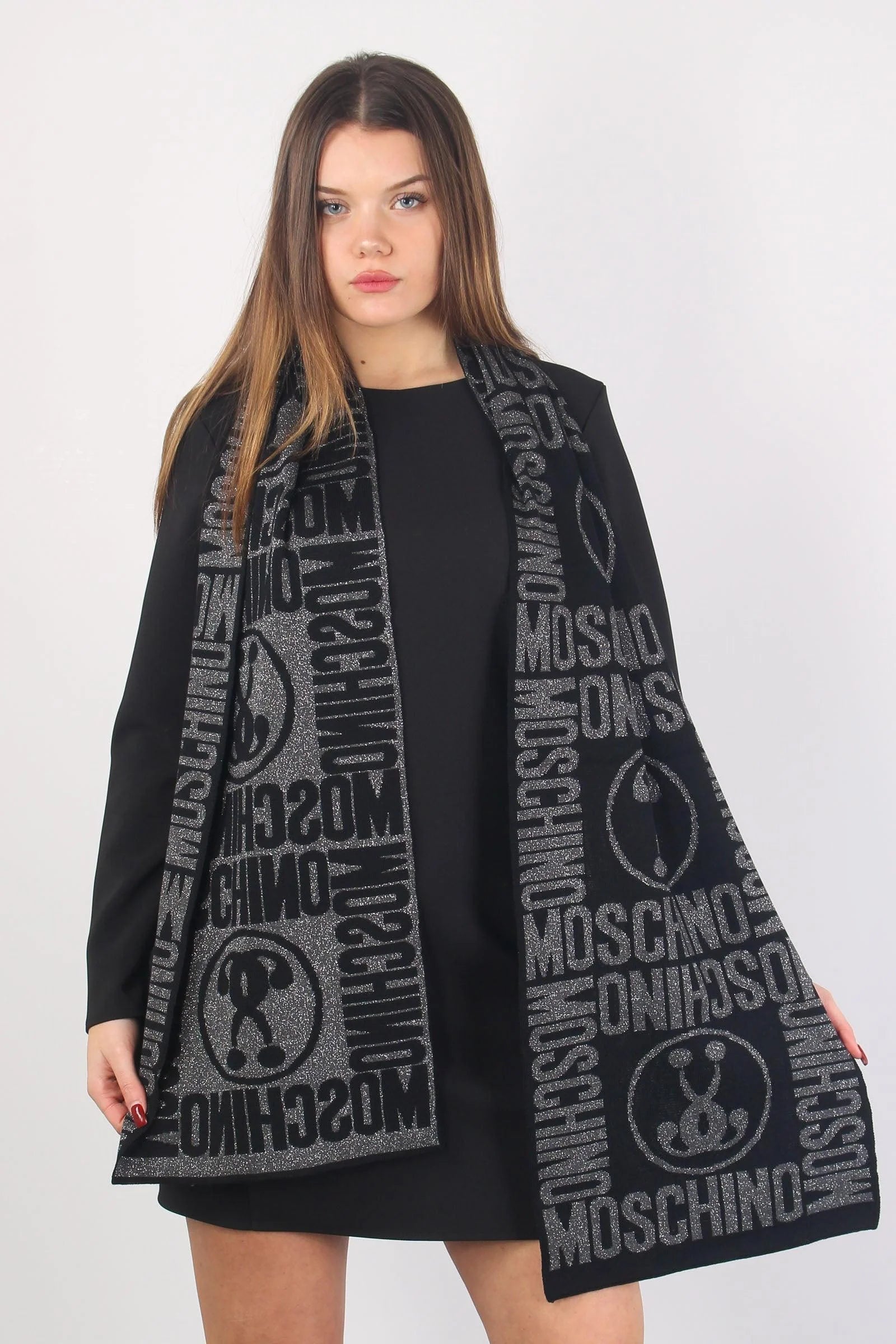 MOSCHINO sciarpa lana Double question mark donna