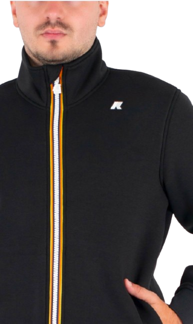 K-Way Felpa Uomo in Neoprene K2125LW Finn Spacer Nero