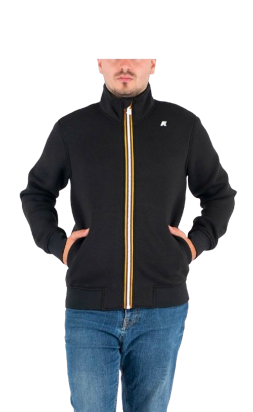 K-Way Felpa Uomo in Neoprene K2125LW Finn Spacer Nero