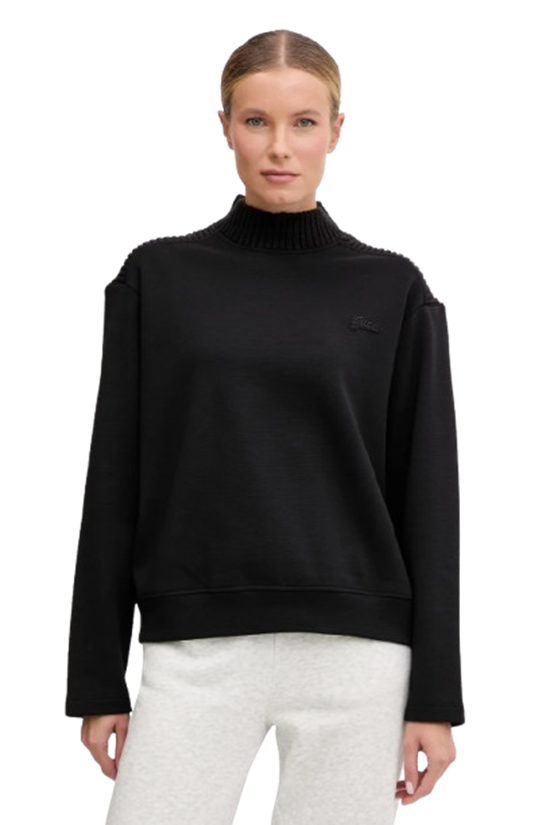 GUESS Felpa Donna Dora Collo Alto Nero V5BQ13 K1981