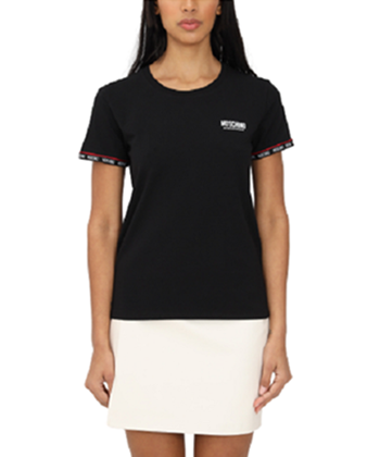 Moschino T-Shirt Donna A1905 – Banda Elastica Logata | Nero