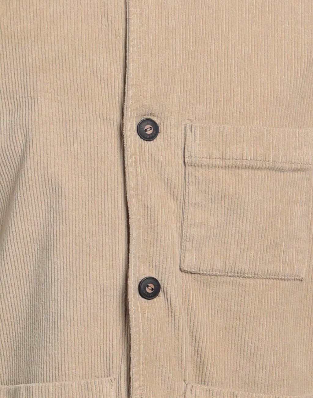 IMPURE Giacca Classica da Uomo in Velluto a Coste, Beige, con Tasche Multiple e Bottoni