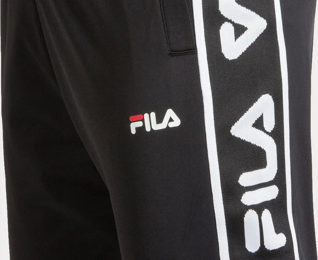 Fila – Pantaloni da Tuta Uomo Ted Track Pants Bande Logo | Nero