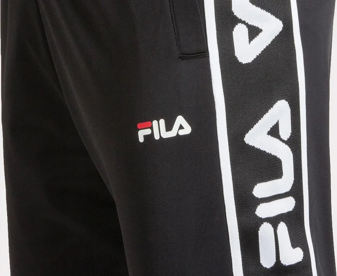 Fila – Pantaloni da Tuta Uomo Ted Track Pants Bande Logo | Nero