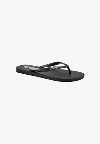 Iceberg Infradito Unisex Vertical Logo - Flip Flops Nero