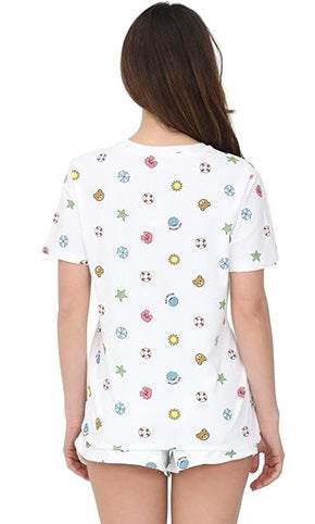 Moschino T-Shirt A1918 Donna con Stampe Fantasy Summer
