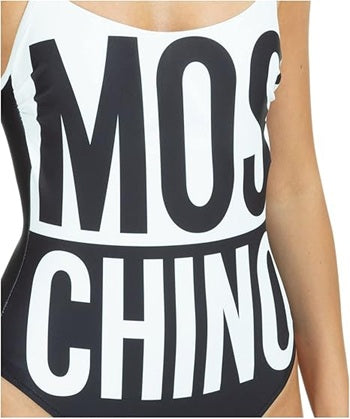 MOSCHINO Costume Intero con Stampa Allover Black & White
