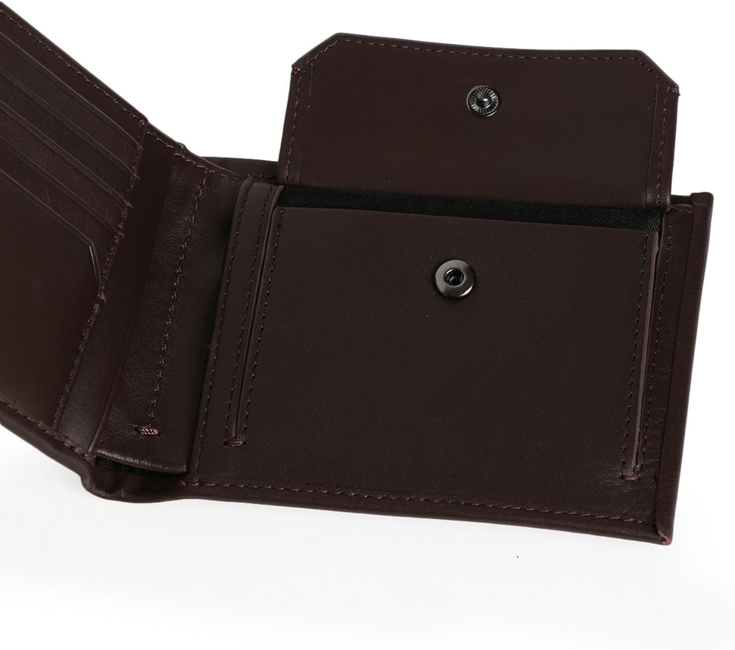 Calvin Klein Portafoglio Uomo Concise Bifold con RFID, Marrone (Dark Brown Slg)