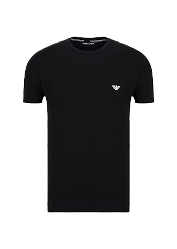 Emporio Armani Iconic Soft Modal Crew Neck T-Shirt Nero Uomo